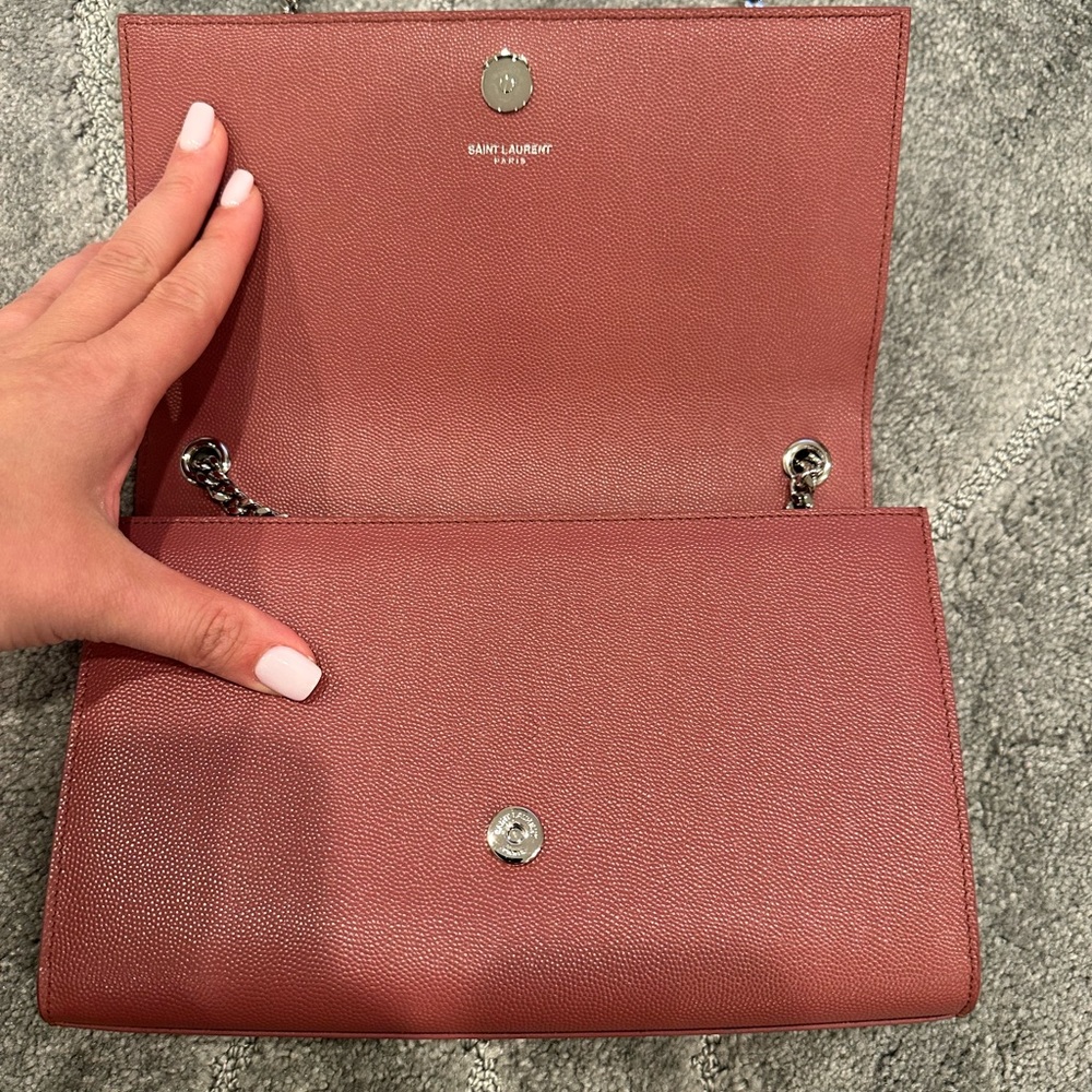 YVES SAINT LAURENT Pink Pebbled Leather Small Kate Bag - Picture 6 of 6